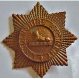 Lincoln Officers Bronze Heavy Cap badge, one lug missing.
