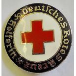 German Nazi era Red Cross Nurses enamelled neck badge, Ges. Gesch mark. (Sold as is)