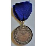 Mercantile Marine Society 'Award for Merit 20 August 1935' to H.R. Adams. Solid silver medal. VF