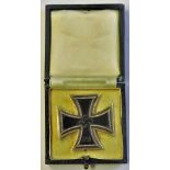 German Iron Cross 1st Class, Private purchase solid construction in case (Sold as is)