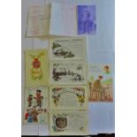 WWI Postcards including: ASC Silk, Tank Interest etc., all relating to 66962 Pte Fred Jagger MGC