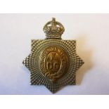 1st King's Dragoon Guards WWII cap badge, KC (Bi-metal, slider) K&K: 735