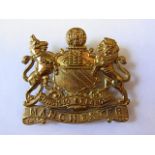 Manchester Regiment WWI economy Issue cap badge (Brass, slider) A scarce cap badge. K&K: 677