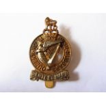 The Queen's Royal Irish Hussars cap badge (Bi-metal, slider) Maker 'AMMO UK' K&K: 1899