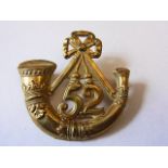52nd Light Infantry Glengarry cap badge (Brass, lugs) K&K: 510. A scarce Glengarry badge.