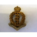 Royal Army Medical Corps cap badge, KC sealed 1950 (Bi-metal, slider) Scarce issue only worn for 4