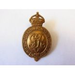 The Household Battalion (Cavalry) WWI Cap badge (Brass, lugs) K&K: 733