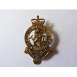 Isle of Man home Guard Regiment cap badge (White-metal, slider) QC, K&K: 2429