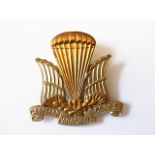 Canadian Parachute Regiment WWII Officers cap badge (Bi-metal, slider), Restike