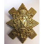 The Black Watch (Royal Highlanders) WWI Cap badge, KC (White-Metal, lugs) K&K: 657