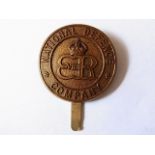 National Defence Company WWII cap badge (Gilding-metal, slider) K&K: 2161