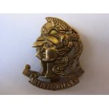 28th County of London Battalion (Artist Rifles) WWII Period Cap badge (White Metal, Slider) 2nd type