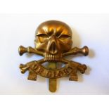 The 17th (Duke of Cambridge's Own Lancers, WWI 1916 economy issue cap badge (Bronzed Brass,