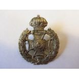 The Rifle Brigade (Prince Consorts Own) cap badge (White-metal, lugs) K&K: 2020