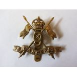 9th (Queen's Royal) Lancers cap badge, KC (White-Metal, slider) K&K: 763, maker J.R. Gaunt.