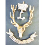Seaforth Highlanders (Ross-shire Buffs, The Duke of Albany's) cap badge, three part construction