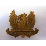 The Earl of Carrick's Own Ayrshire Yeomanry (Hussars) cap badge (Brass, slider) made by J.R.