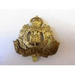 The Suffolk Regiment cap badge, KC WWI/II Cap badge, KC (Bi-metal, slider) K&K: 605