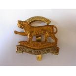 The Royal Irish Regiment Boer War Period cap badge, QVC (Brass, lugs) K&K 613. scarce