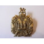 Kings Own Scottish Borderers Cap badge, QC (White Metal, lugs)