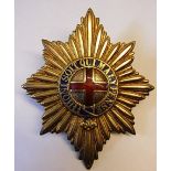 Coldstream Guards Puggaree Badge, officers pattern in silver with enamel. A beautiful badge. (