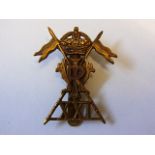 Empire of India's 21st Lancers cap badge, KC (Brass, slider) K&K: 796