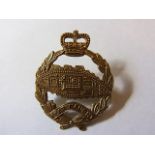 Royal Tank Regiment (White-Metal, lugs), QC Cap Badge, K&K: 1924