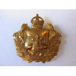 The Lincolnshire Yeomanry (Lancers) cap badge, KC (Gilding-metal, slider) Maker Marples & Beasley
