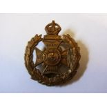 17th London Regiment (Poplar and Stepney Rifles) WWI Cap badge, KC (Brass, slider) K&K: 1847