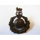 Royal Marine Corps Cap badge, QC (Bronze, lugs) K&K: 2101