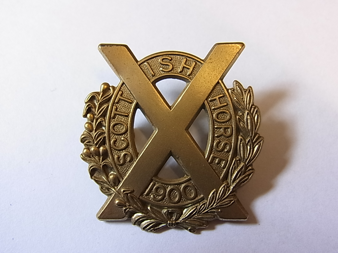 Scottish Horse WWI Cap badge (White-Metal, lugs) K&K: 1385