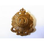 10th London Regiment (Hackney) cap badge, KC (Brass, slider) makers mark J. R. Gaunt. London. K&K: