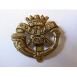 Duke of Cornwall's Light Infantry (1st Volunteer Battalion) WWI Cap Badge (White-Metal, slider)