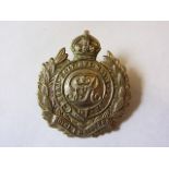 Royal Engineers WWI Officers Forage-cap badge (White-metal, lugs) K&K: 853