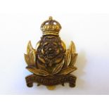 The Intelligence Corps WWII cap badge, KC (Brass, slider) maker Marples & Beasley, Birmingham.