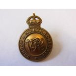 Barrow and North Lonsdale Volunteer Training Corps WWI cap badge, KC (Gilding-metal, lugs) K&K: