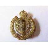 The Corps of Royal Engineers cap badge with King Edward VIII Cypher, KC (Gilding-metal, slider) K&K: