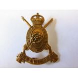 The Hampshire Carabineers Yeomanry WWI Cap badge (Gilding-metal, lugs) K&K: 1440