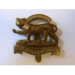 The Leicestershire Regiment cap badge (Brass, slider) K&K: 612