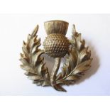 Scottish Reserve Battalion Cap Badge (White Metal)