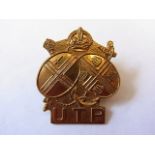 Upper Thames Patrol WWII Home Guard Cap badge, KC (Gilding-metal, lugs) K&K: 2430