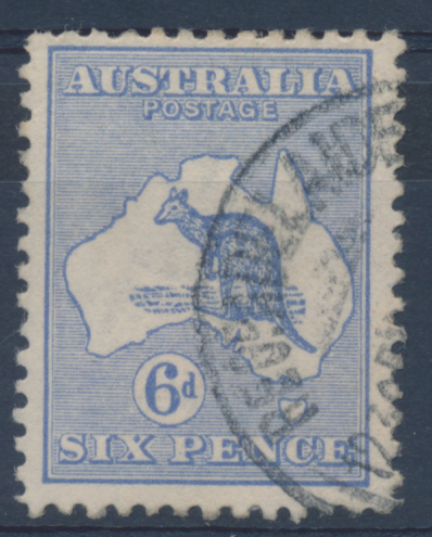 Australia - 1915 6d ultramarine F.U. SG 38cw