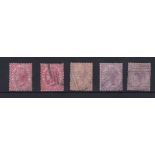 British Honduras - 1882-87 1d Rose SG18; 1d Carmine SG19 fine used (2); 3d SG13; 4d SG14; 4d SG20 (