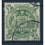 Australia - 1950 £2 green V.F.U. SG224d