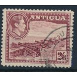 Antigua - 1938 5/- olive-green V.F.U. SG107
