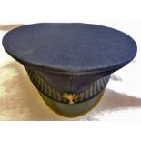 Welsh Guards Bandsman Service Cap, peaked cap with brass trimming dated 1963, size 6" 5/8". In