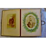 Photograph Album-A large leather - bound album fastened with a brass catch, there is an