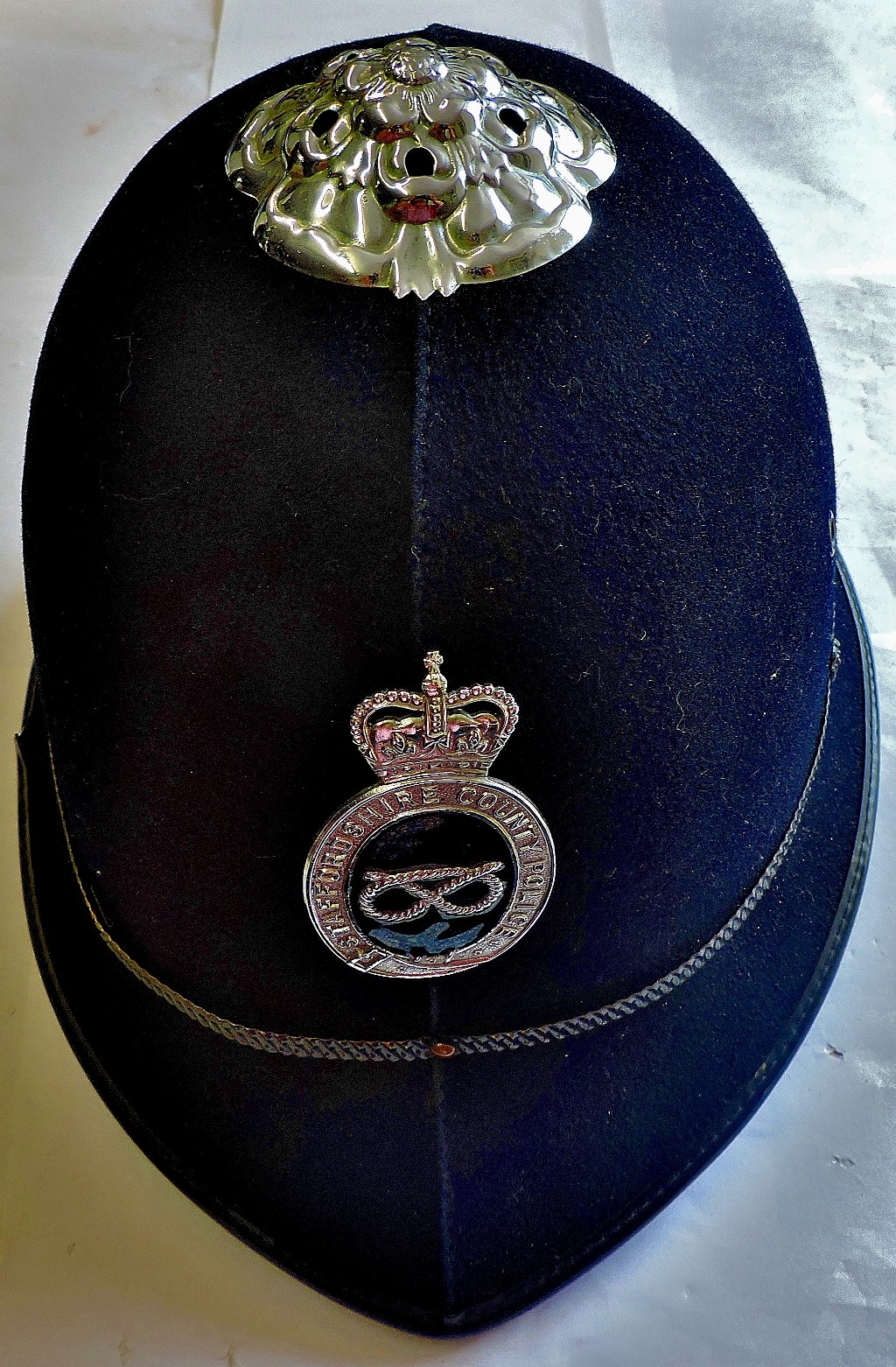 Staffordshire Police Helmet - Pre 1968 version as issued until the amalgamation into the