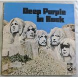 Deep Purple-In Rock (LP), Harvest SHVL777, Laminated Gatefold sleeve with 'Fire under popular, Pop