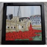 Painting - '100 Years past - Tower Poppies'. This striking picture has been very kindly donated to